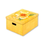 Подарочная коробка (желтая, с рисунком)
