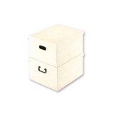 Подарочная коробка (белая, с пластиковыми ручками)